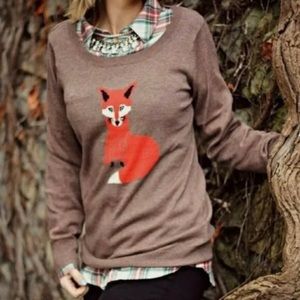 Old Navy Fox Sweater - size Large - fall and winter classic!